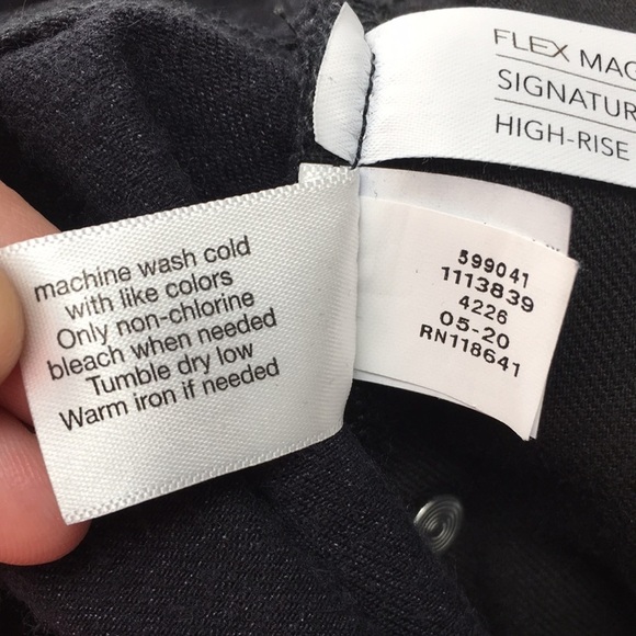 Lane Bryant High‎ RIse Girlfriend Straight Jeans Womens 26 Black Cotton Denim - Picture 10 of 11